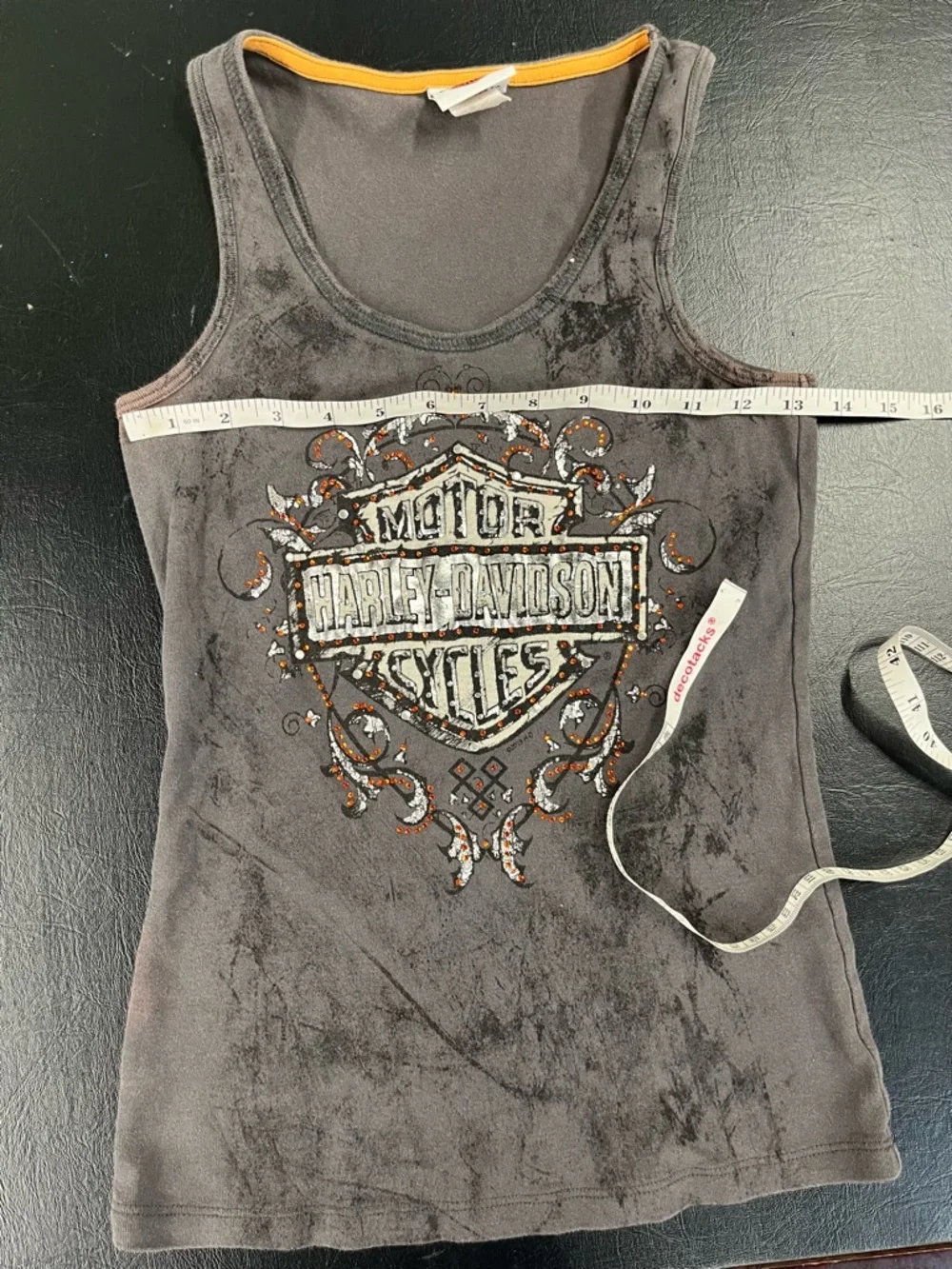 Harley Davidson sparkly gray tank size small - Picture 7 of 8